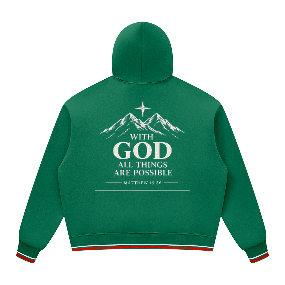Unisex Oversized Color Block Fleece Hoodie