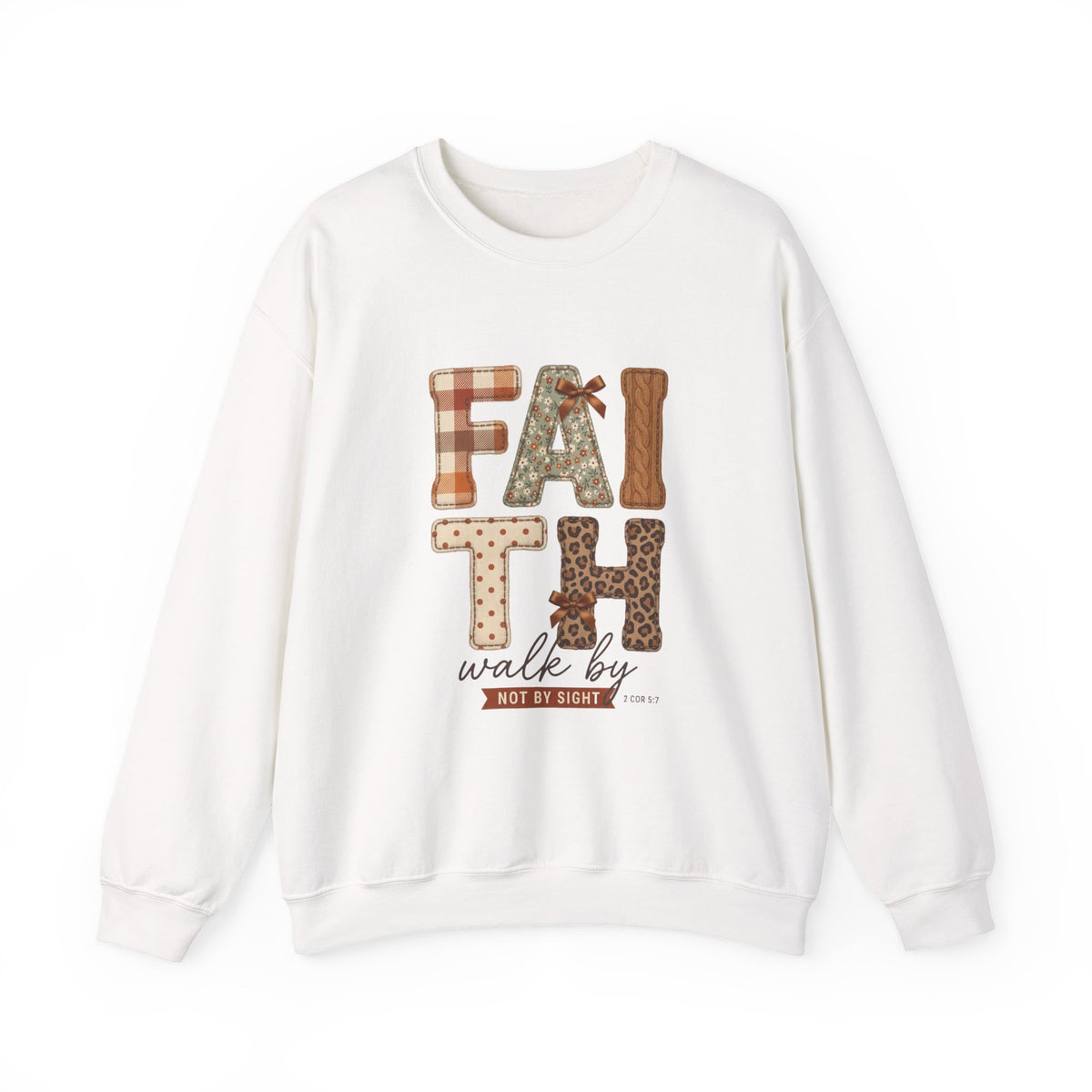 Faith Walk By Faith Sweatshirt | Christian Autumn, Fall Leaves