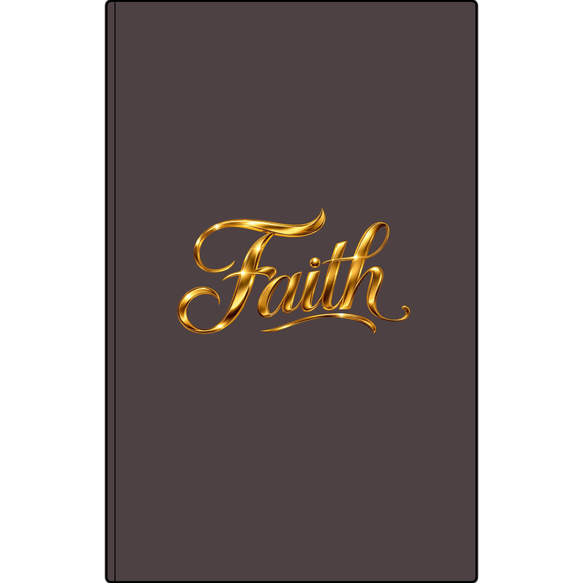 Faith Vegan Leather Journal — Gold Engraved Inspirational Notebook
