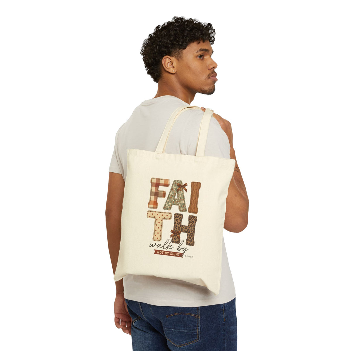 Faith Walk by Faith Tote | Christian Autumn, Fall Leaves Scripture