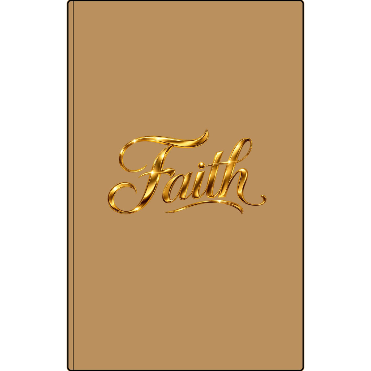 Faith Vegan Leather Journal — Gold Engraved Inspirational Notebook