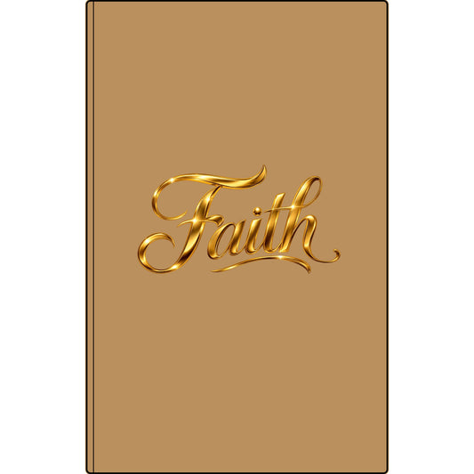 Faith Vegan Leather Journal — Gold Engraved Inspirational Notebook