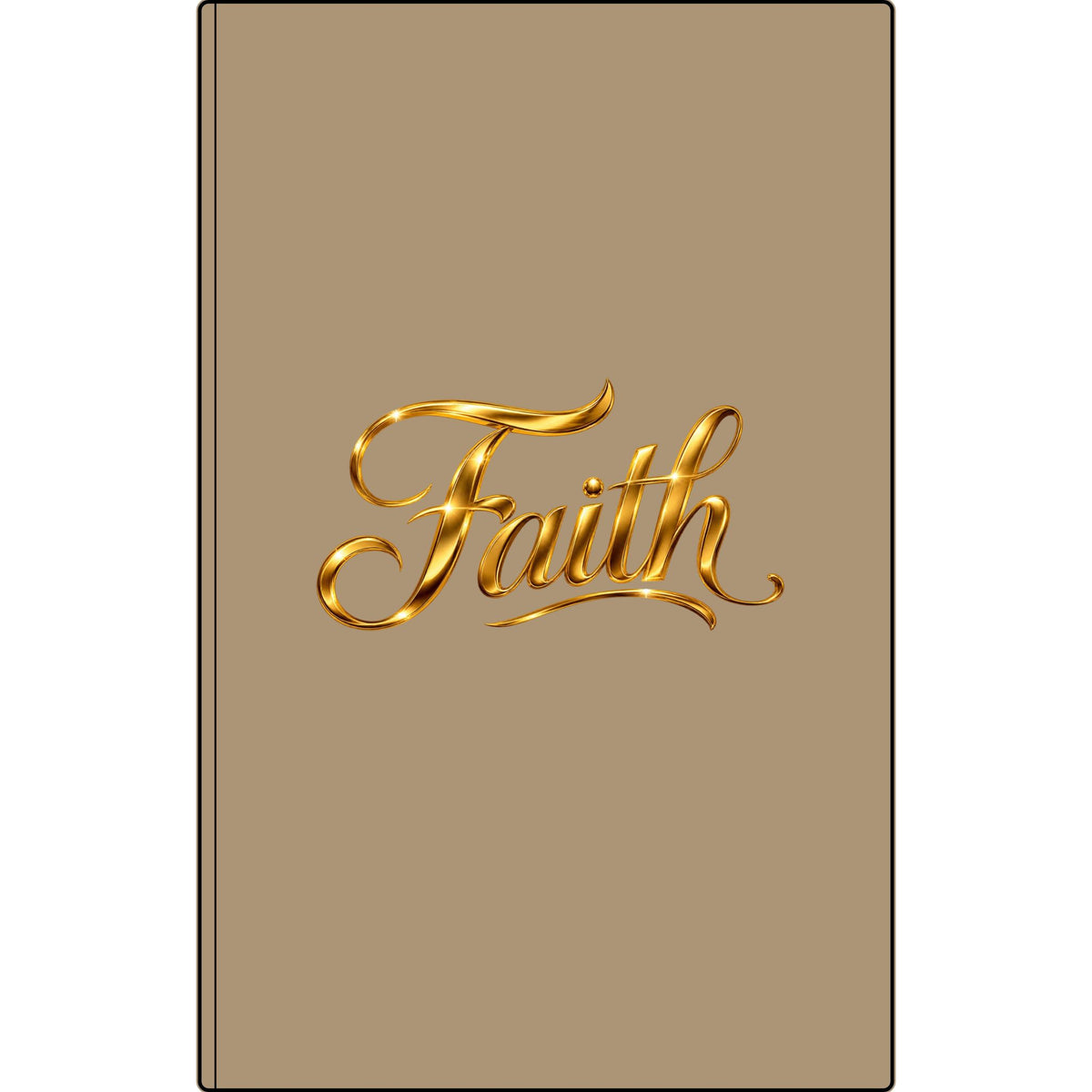 Faith Vegan Leather Journal — Gold Engraved Inspirational Notebook