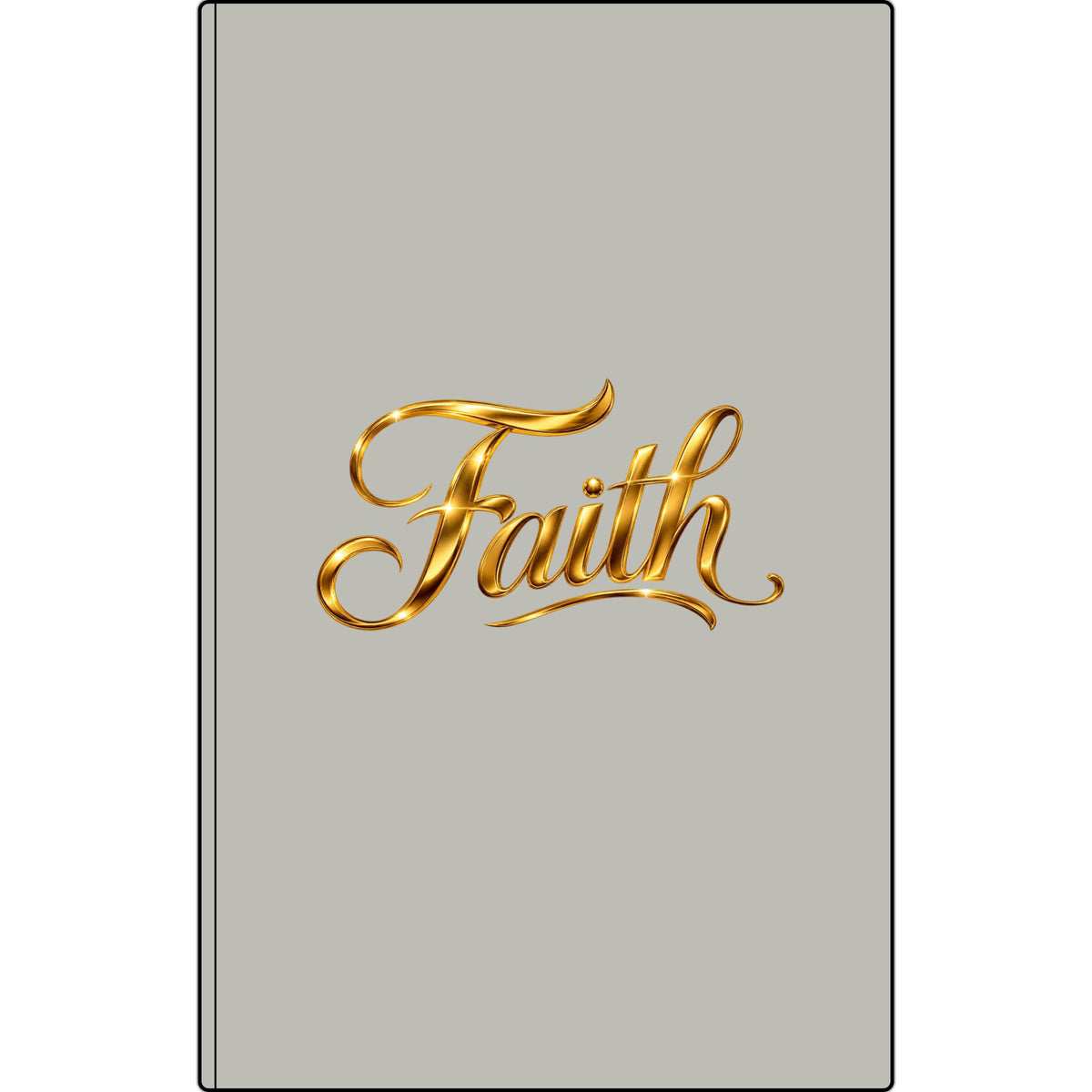 Faith Vegan Leather Journal — Gold Engraved Inspirational Notebook