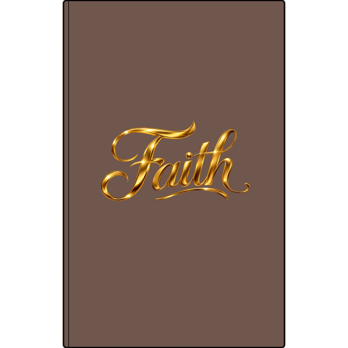 Faith Vegan Leather Journal — Gold Engraved Inspirational Notebook