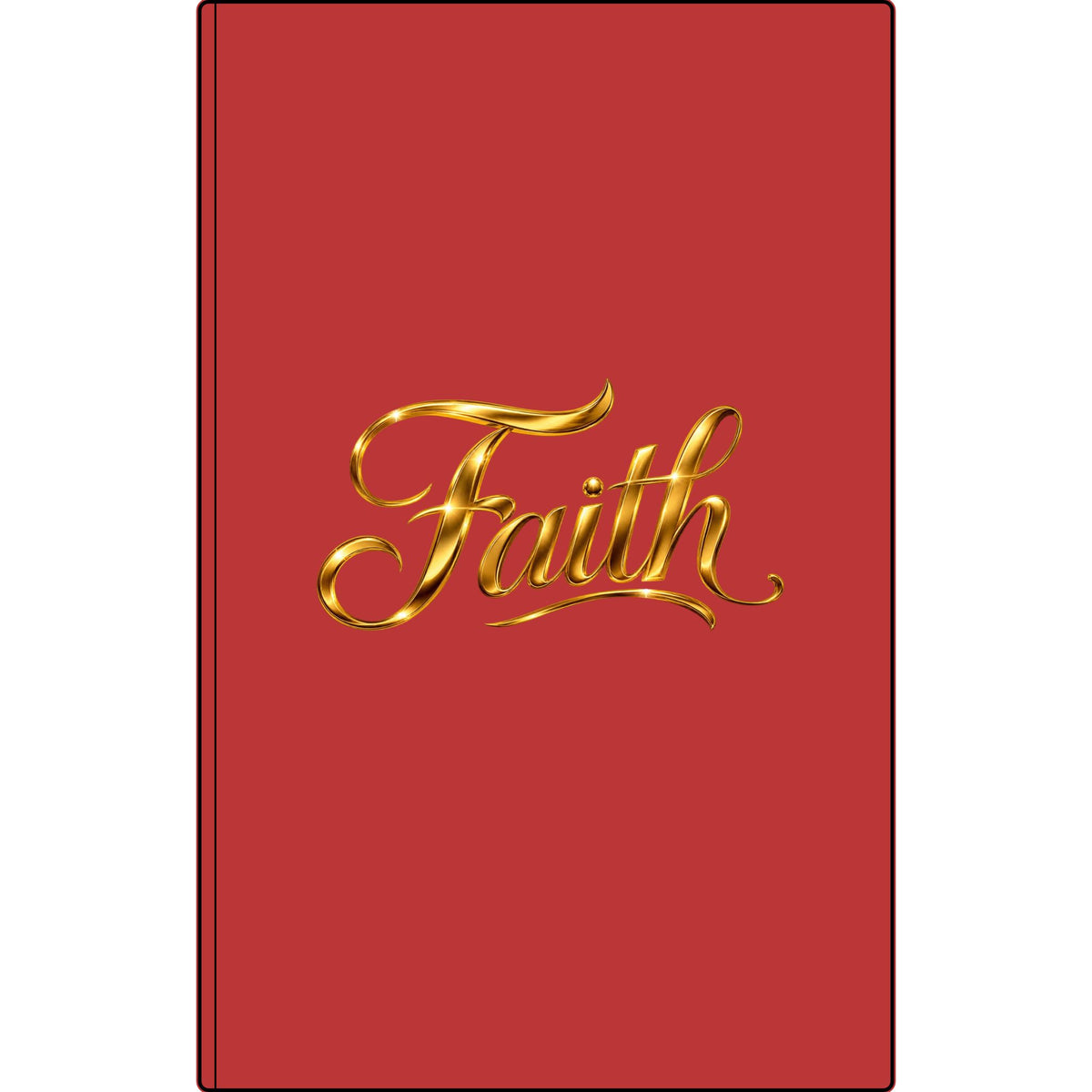 Faith Vegan Leather Journal — Gold Engraved Inspirational Notebook