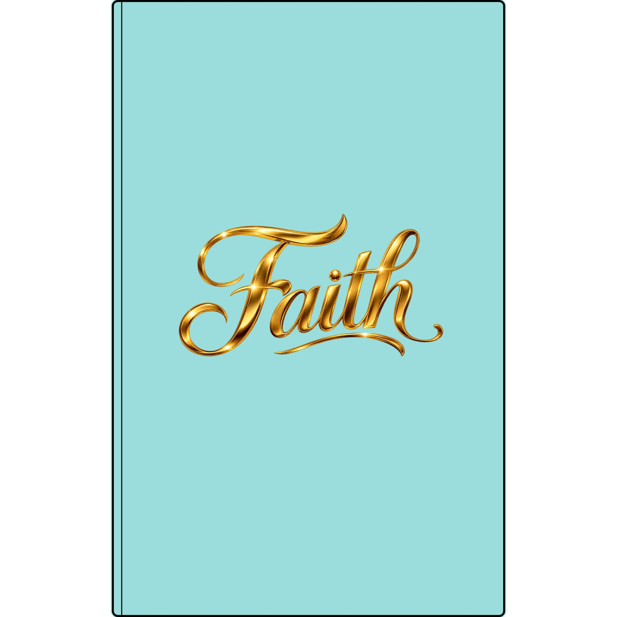 Faith Vegan Leather Journal — Gold Engraved Inspirational Notebook
