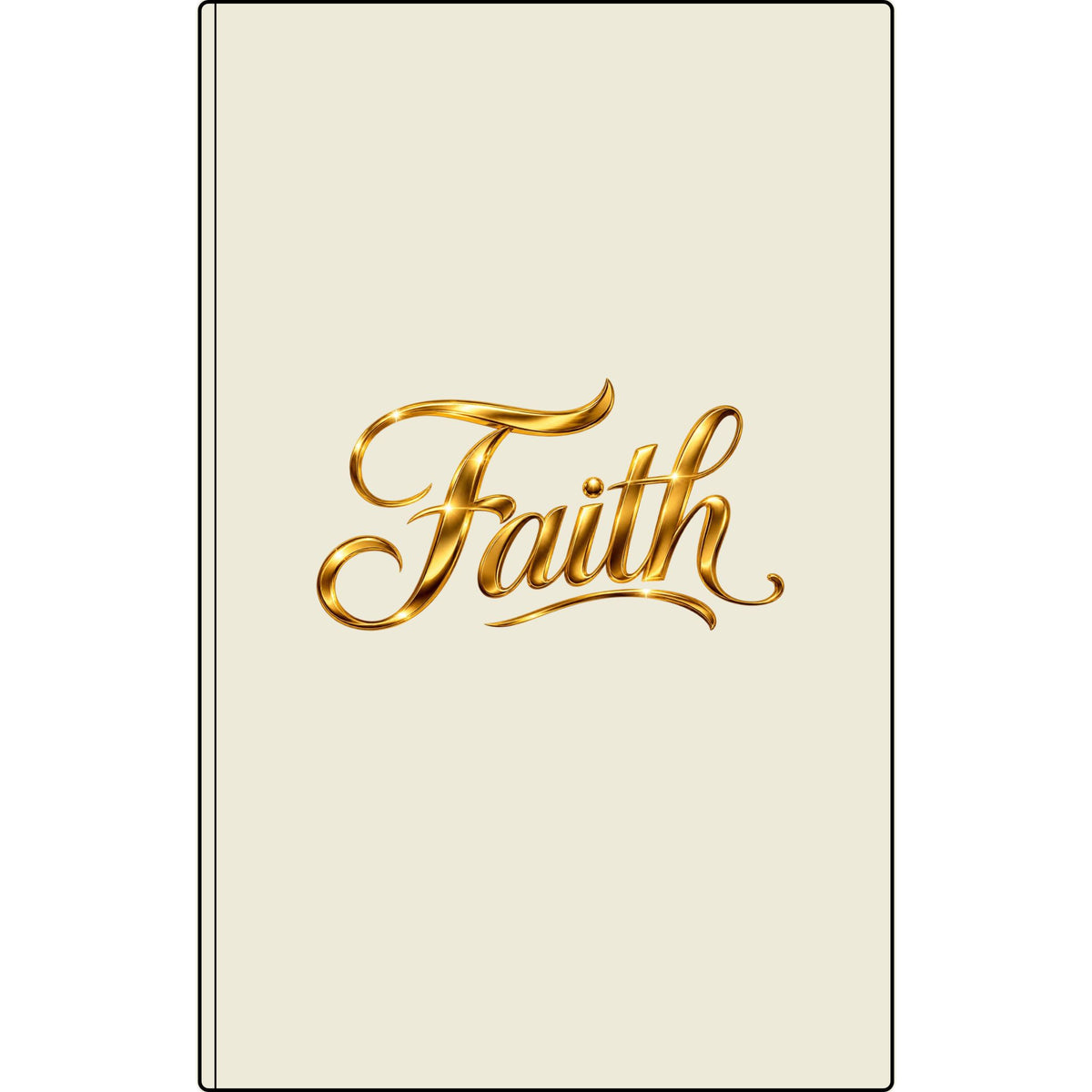 Faith Vegan Leather Journal — Gold Engraved Inspirational Notebook