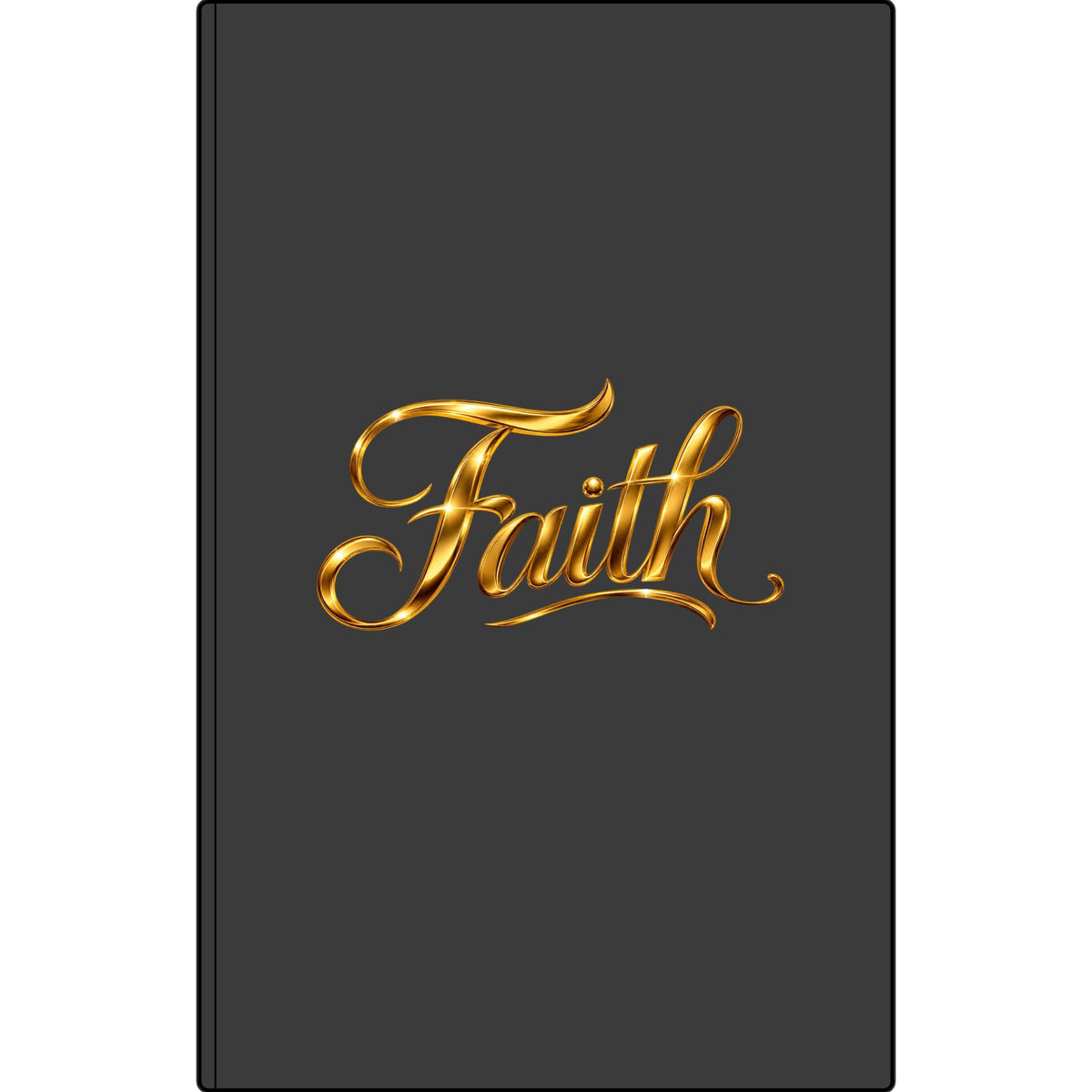 Faith Vegan Leather Journal — Gold Engraved Inspirational Notebook