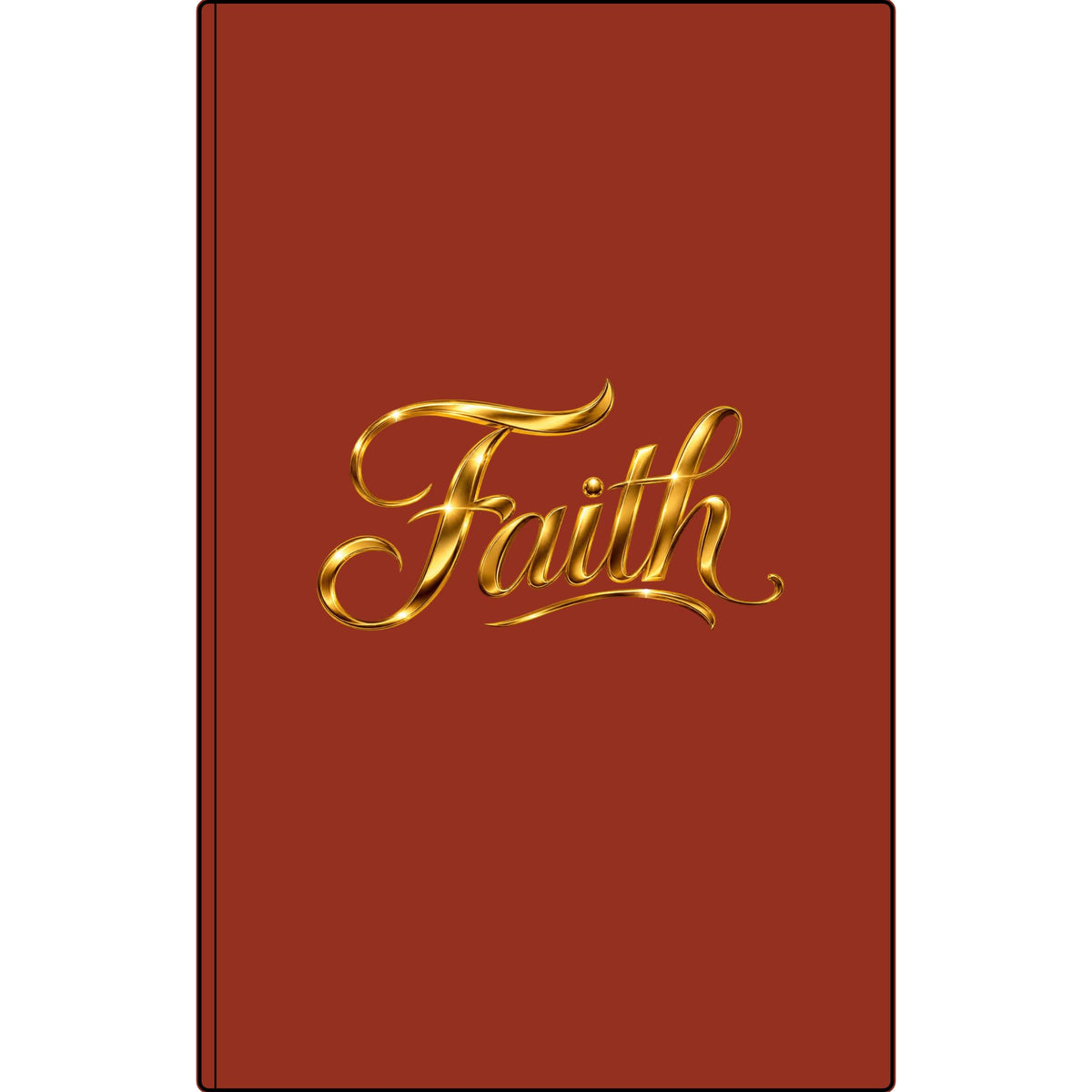 Faith Vegan Leather Journal — Gold Engraved Inspirational Notebook