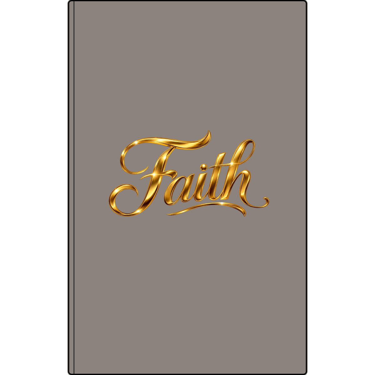 Faith Vegan Leather Journal — Gold Engraved Inspirational Notebook