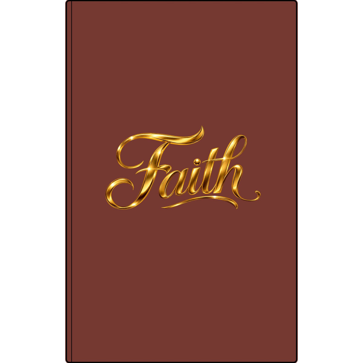 Faith Vegan Leather Journal — Gold Engraved Inspirational Notebook