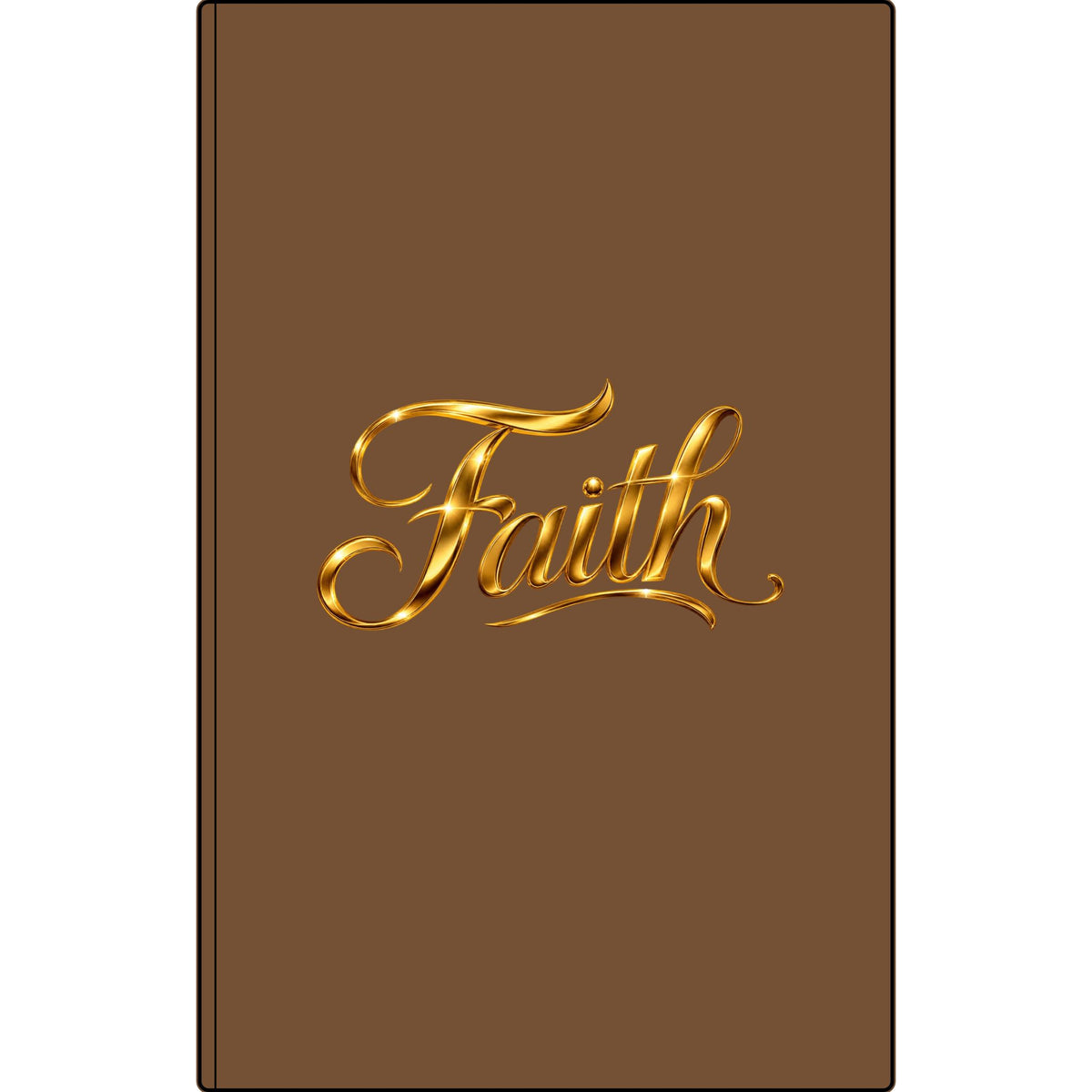 Faith Vegan Leather Journal — Gold Engraved Inspirational Notebook