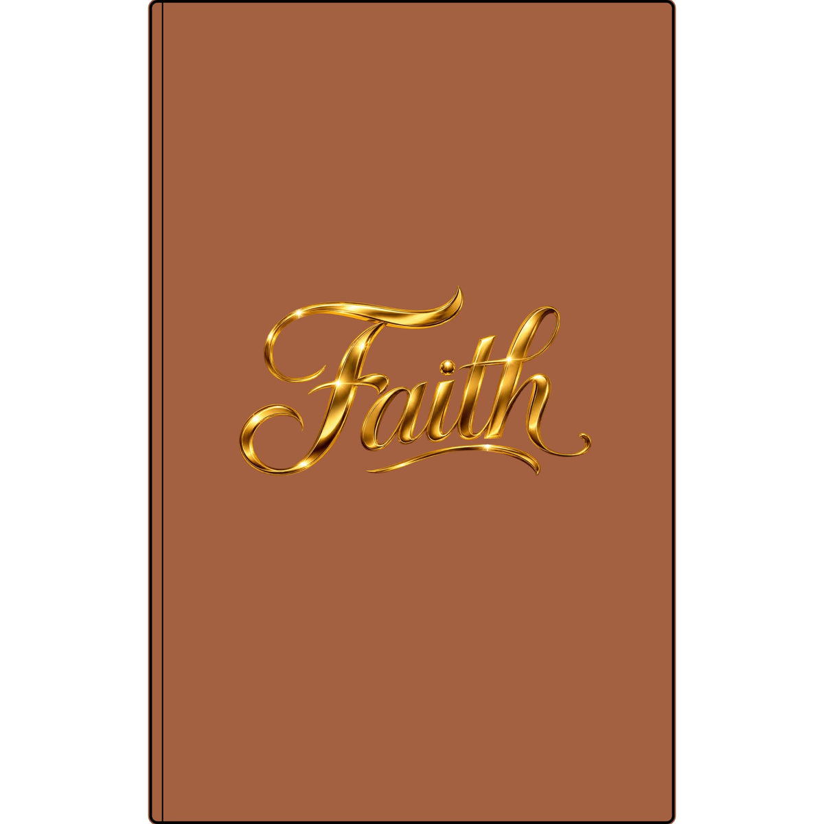 Faith Vegan Leather Journal — Gold Engraved Inspirational Notebook
